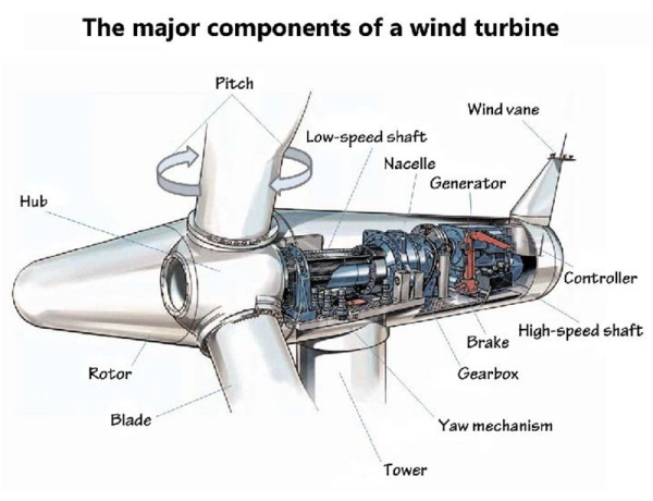 Squirrel cage wind turbine cross-section